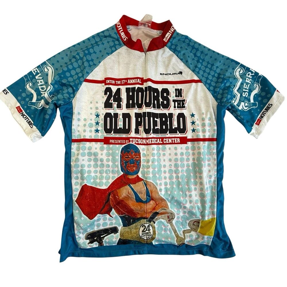 Endura Lucha Libre Colorado Cycling Jersey Men Large Nacho Old Pueblo Shirt